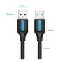 Vention Cable USB 3.0 2m Macho-Macho USB A a USB A Negro
